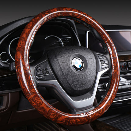 Cross-border foreign trade generation leather steering wheel cover perforated breathable handle cover four seasons universal round/D-shaped cover tpe