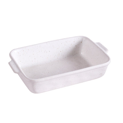 Cross-Border Scandinavian Style Kiln-Turned Baking Pan Amazon Square Steak Plate High-Value Tableware Available for Restaurants and Restaurants
