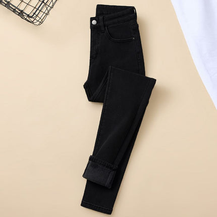 Slim-Fit Jeans for Women, Spring 2026 New Style, Winter Fleece-Lined, High-Waisted, Slimming, Stretchy, Tight-Fitting Pencil Pants