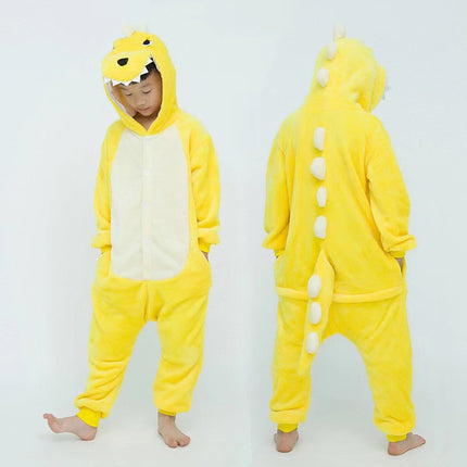 Fruit Green Dinosaur Cartoon One-Piece Pajamas Direct from Manufacturer Autumn and Winter Flannel Loungewear Wholesale Dropshipping Warm