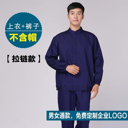 Tooling Food Factory Work Clothes Set Processing Workshop Hygienic White Labor Protection Production Factory Worker Canteen