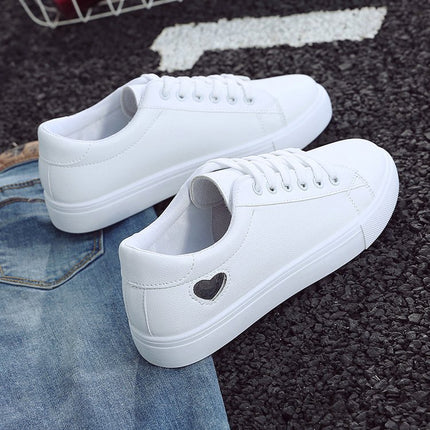 25 years spring new cross-border trade casual white shoes fashion trend board shoes women's low lace-up women's shoes wholesale