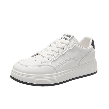 Genuine leather soft bottom comfortable white shoes for women 2024 spring new versatile Korean style low-top casual single-layer shoes for women sneaker
