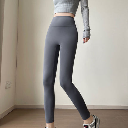 Double Pocket Shark Pants for Women, New Spring and Autumn High-Waisted Tummy Control, Hip-Lifting, Thin, Stretchy, Slimming Yoga Leggings