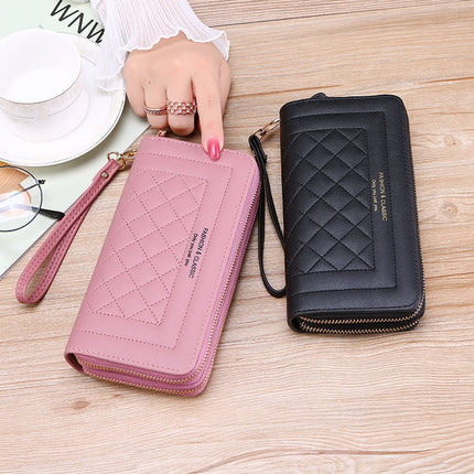 Cross-border Generation Wallet Women's New Long Style Women's Hand-held Casual Mobile Phone Bag Double Zipper Wallet Large Capacity Card Holder