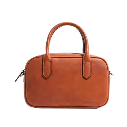 Cross-border New Style Simple Vegetable Tanning Wide Wide Wide Toe Layer Cowhide Small Square Bag Women's Casual Large Capacity Handbag Crossbody Bag