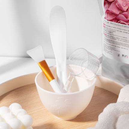 Silicone Mask Bowl, Soft Mask Bowl, Spoon Stick, Mixing Tool, Three-Piece Set, Scraper, Beauty Salon Facial Spa Special