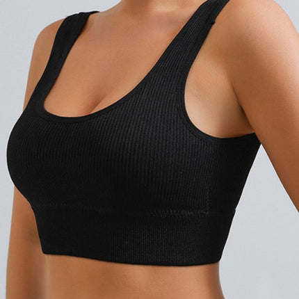 European and American Pure Color Threaded Yoga Intimates U-Shaped Seamless Cross-Border Sports Fitness Yoga Vest Intimates Bra for Women
