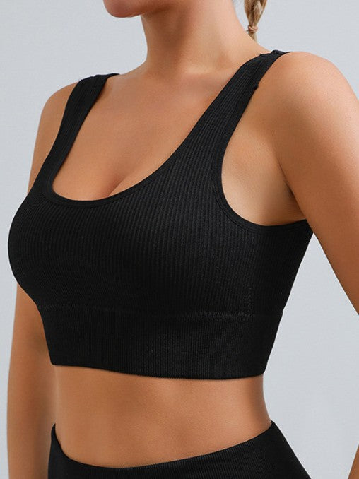 European and American Pure Color Threaded Yoga Intimates U-Shaped Seamless Cross-Border Sports Fitness Yoga Vest Intimates Bra for Women