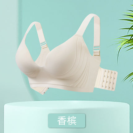 Big Chest Artifact Full-cup Paracinon Correction Anti-sagging Exterior Expansion plus size chubby girl Non-rimless Gathering Bra
