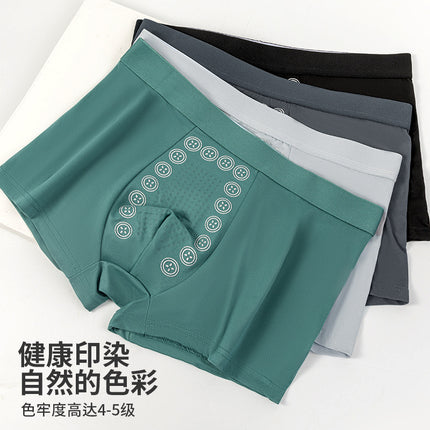 Manufacturer Wholesale Men's Underwear Adult Massage Particle Breathable Antibacterial Crotch Skin-Friendly Comfortable Boxer Briefs Shorts