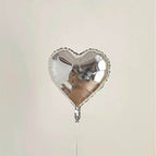 5inch silver hearts