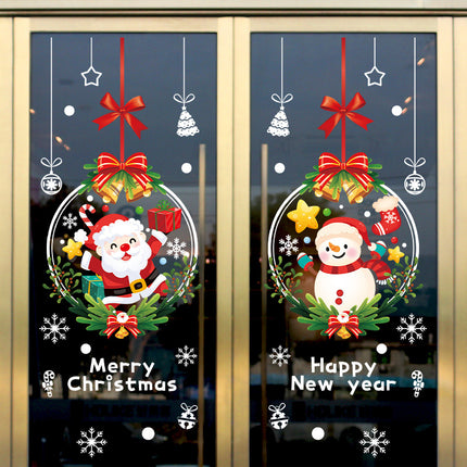 New Christmas Wall Stickers Glass Door Stickers Decoration Decorations Santa Claus Electrostatic Painting Window Window Stickers