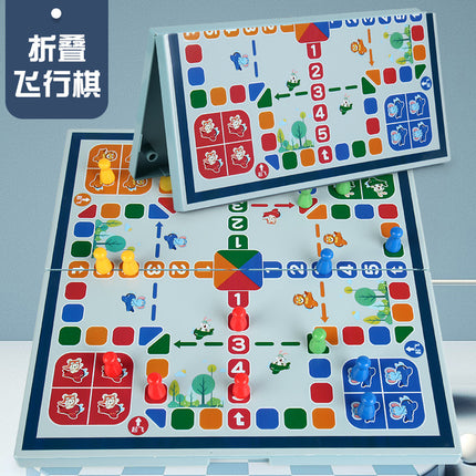Wooden Children's Educational Nine-in-One Multifunctional Game Chess Checkers Flying Chess Gobang Colosseum Chess Toy