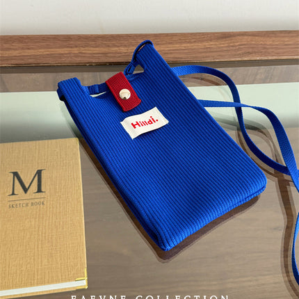 Dopamine Fashionable New Women's Bag South Korea Niche Crossbody Mobile Phone Bag Retro Solid Color Shoulder Small Bag Coin Purse