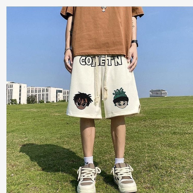 National fashion ins high street summer loose Korean style versatile shorts men's and women's niche sports casual couple's cropped pants