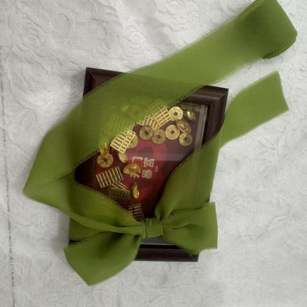 Ins Hand-Torn Raw Edge Ribbon Bouquet Satin Ribbon Ribbon Dried Rose Wedding Flowers Tied Chiffon Lace