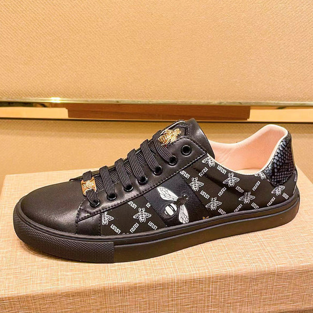 European Station Summer New Bee Men's Shoes Korean Breathable Sneakers Frosted Leather Casual Men's Fashionable Shoes