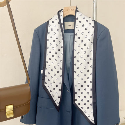 2025 New Long Scarf Korean Style Printed Temperament Scarf Summer Fashion Decorative Bangle Scarf Factory Wholesale