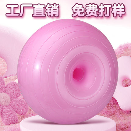 New Thickened Explosion-proof Apple Ball Household Environmentally Friendly Donut Yoga Ball Girls' Fitness Body Inflatable Apple Ball