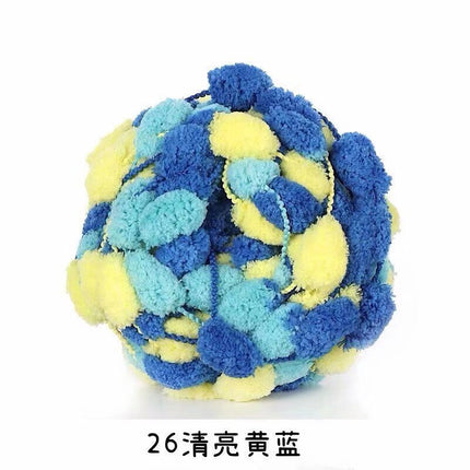 Big ball ball coarse wool round thread loop crochet sofa cushion carpet cushion handmade DIY woven material bag