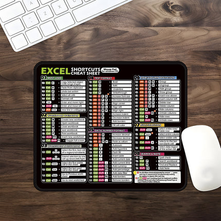 Excel English Shortcut Keys Cross-Border Mouse Pad Customized Ip Office Large Computer Notebook Special Small Table Pad