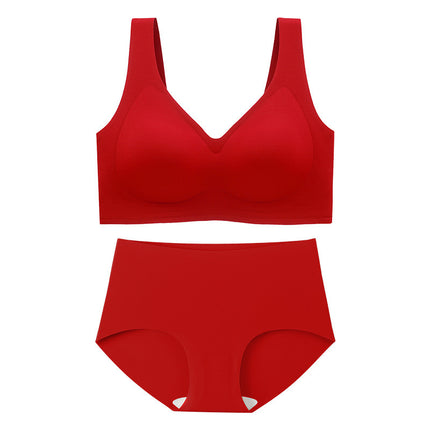 Plus Size Plus Fat mm 100kg Plus Size Seamless Comfortable Intimates Summer Thin Big Breasts Show Small Push-up Bra