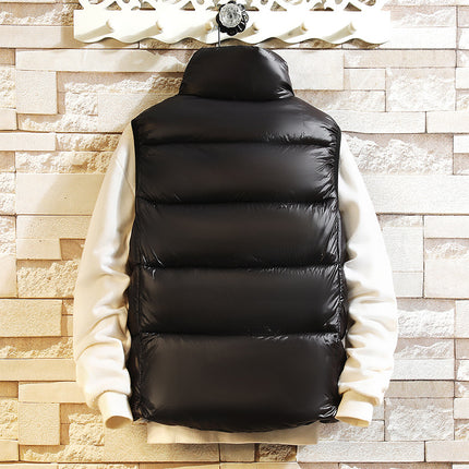 Black gold vest men's autumn and winter cold-proof outer wear down cotton vest loose couple bread coat factory direct sales