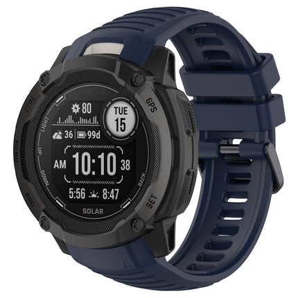 For Jiaming Instinct 2X Silicone Strap Garmin Instinct 2X Stainless Steel Buckle Wristband Official