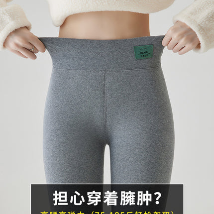 Extra Thick and Long Cashmere Thermal Pants for Women 2025 Autumn and Winter Outer Wear Fleece-Lined Thickeneded High Waist Slimming Look Leggings Cotton Pants
