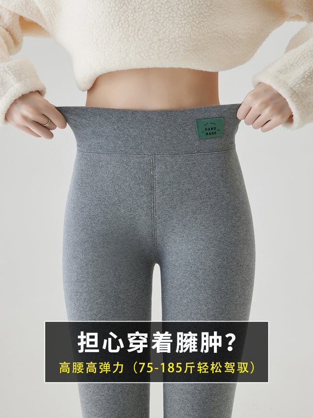 Women Thermal Fleece Leggings High Waist Slimming Thick Cotton Pants Autumn Winter / Legging Thermique Polaire Femme Taille Haute Amincissant Pantalon Épais Automne Hiver