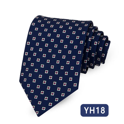 Vintage casual striped printed tie wholesale in stock fashion shirt plaid hand tie