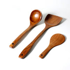 Dropshipping with free shipping / Large wooden shovel + thin rice spoon + straight soup spoon