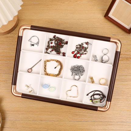 Light Luxury Gold Rounded Jewelry Display Tray for Jewelry, Necklace, and Ring Display