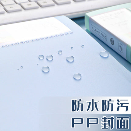 Morandi Double Strength Clip A4 Folder Students Use Loose-leaf Test Paper to Receive Office Data Plating Folder