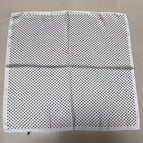 Polka dot white silk scarf