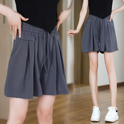 Long Skirt Pants with a Draping Effect for Women, Spring and Summer Casual High-End Style, Slimming Ice Silk, Petite Yamamoto Wide-Leg Long Skirt