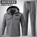 C fleece-lined waterproof jacket gray / 165