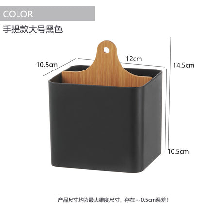 Creative pen holder bamboo and wood compartment storage box large capacity stationery pencil watercolor pen finishing box cosmetic brush storage bucket