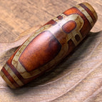 Old agate god of wealth dzi beads 20*55mm