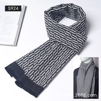 New Plaid Scarf for Men in Autumn and Winter, New Korean Version for Boyfriend, Plaid Scarf, Shawl, Male and Female Students, Couple to Keep Warm