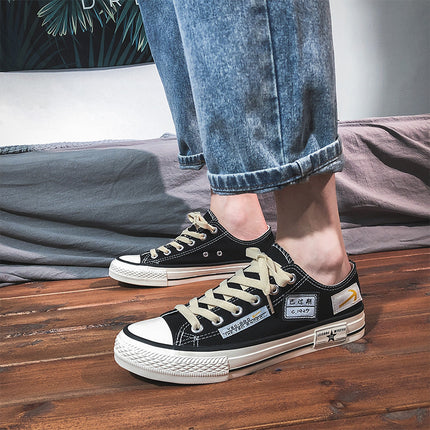 New Low-top Canvas Men's Shoes 2024 Summer Breathable Casual Korean Fashionable Men's Shoes All-match Sports Student Sneakers