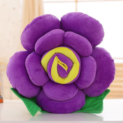 Creative Ins Three-dimensional Rose Pillow Plush Cushion Home Sofa Simulation Rose Girlfriend Valentine's Day Gift