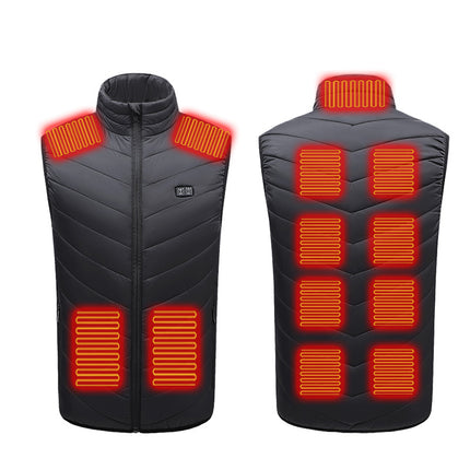 Cross-border Explosions Winter Heating Vest Three-gear Intelligent Adjustment USB Power Supply Cold-resistant Warm Heating Clothing for Men and Women