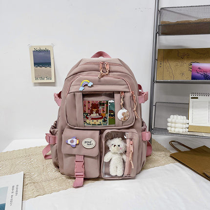 Cute Backpack 2026 New Model Large Capacity Fashionable and Stylish High School Student Schoolbag Female Korean Style Junior High School Student Backpack