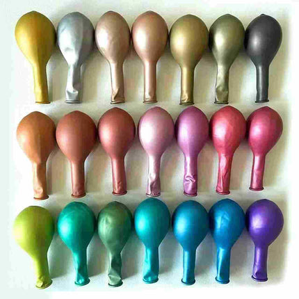 Cross-border wholesale 2.8g 12-inch metal balloon birthday decoration balloon wedding arrangement metal latex balloon