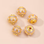 18. purple pink ring-shaped hollow round beads 10mm
