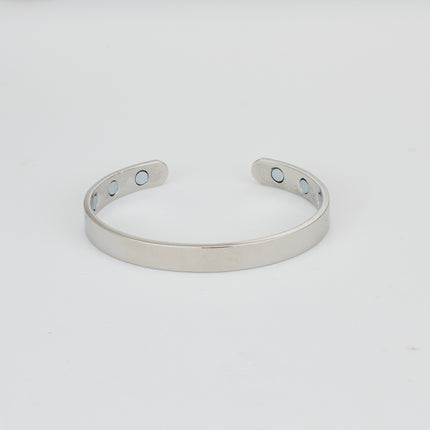Cross-Border Hot Selling Magnetic Bracelet European and American Jewelry Pure Glossy Magnet Opening Rose Gold Bracelet Ring Set for Men and Women