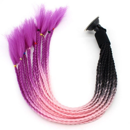 Helmet dirty braid men's and women's helmet decoration ponytail helmet small braid wig motorcycle motorcycle cool personality