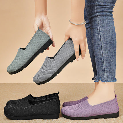 Mom's Shoes, New Summer Style, Mugwort Casual Breathable Women's Shoes, Middle-Aged and Elderly Beijing Cloth Shoes, Soft-Soled Shoes That Don'T Tire Your Feet